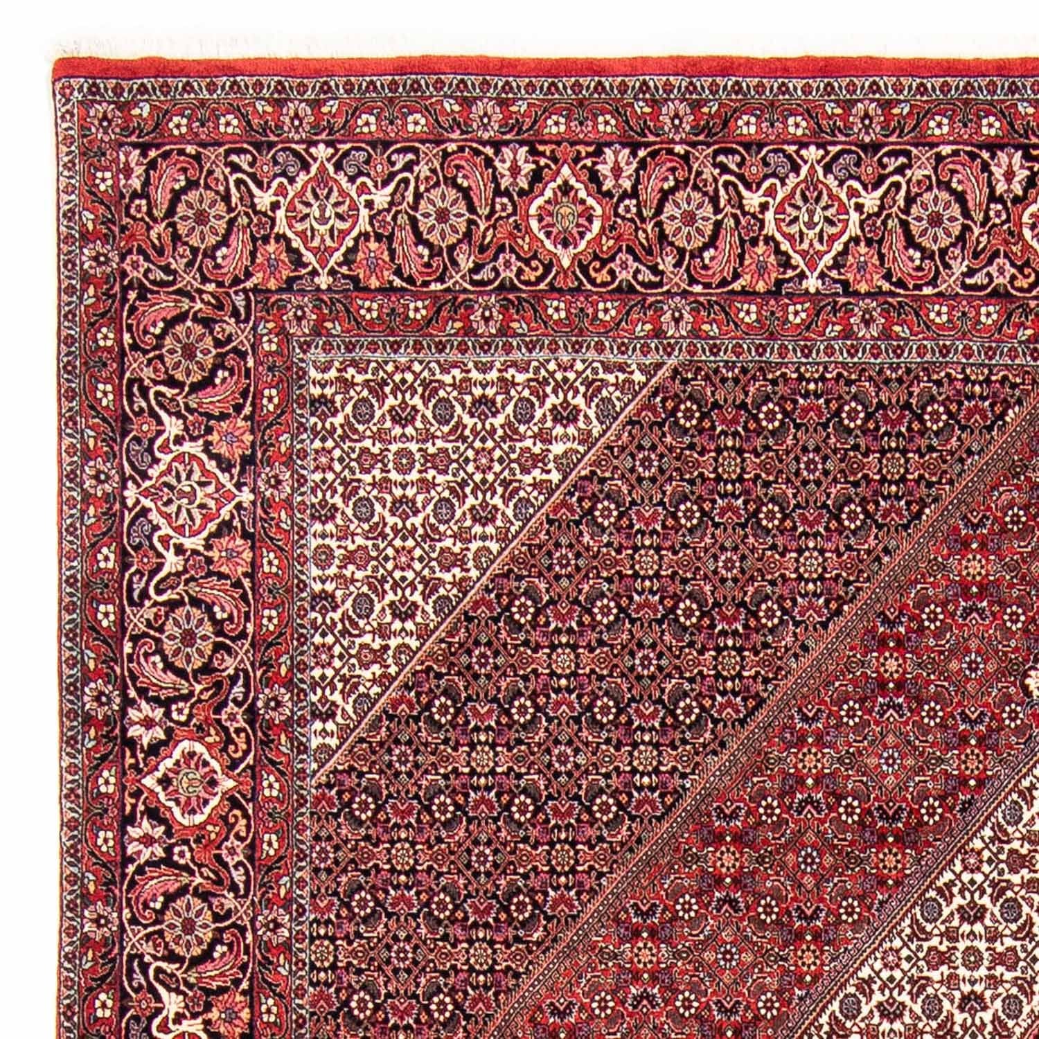 Alfombra persa - Bidjar - 304 x 250 cm - rojo oscuro