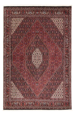 Alfombra persa - Bidjar - 246 x 167 cm - rojo oscuro