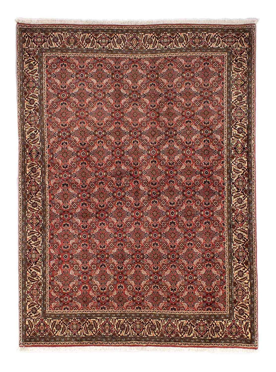 Alfombra persa - Bidjar - 244 x 172 cm - rojo oscuro