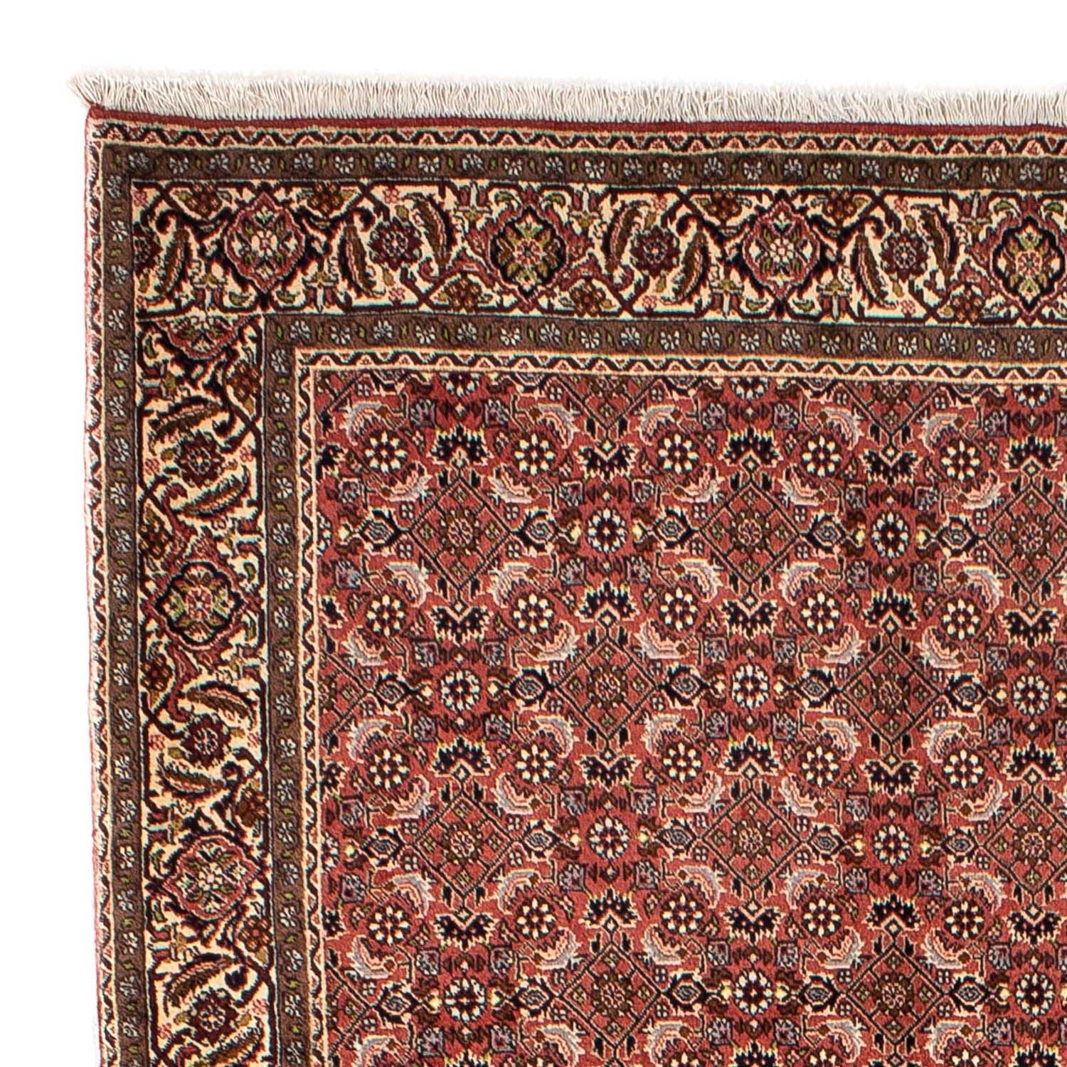 Alfombra persa - Bidjar - 244 x 172 cm - rojo oscuro