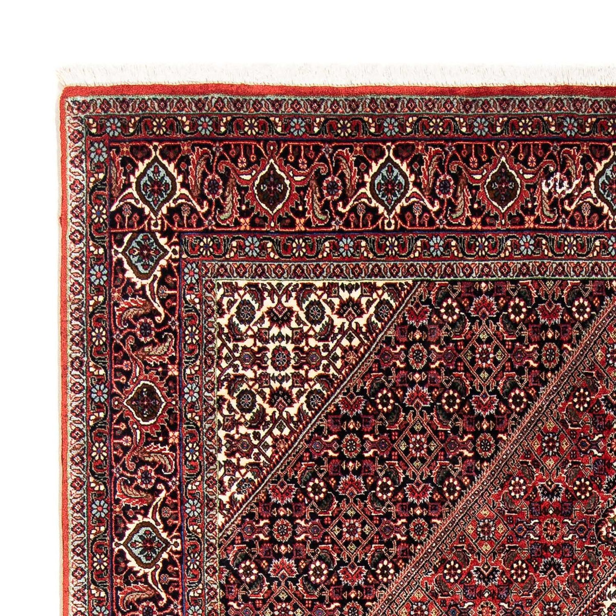 Alfombra persa - Bidjar - 245 x 167 cm - rojo oscuro