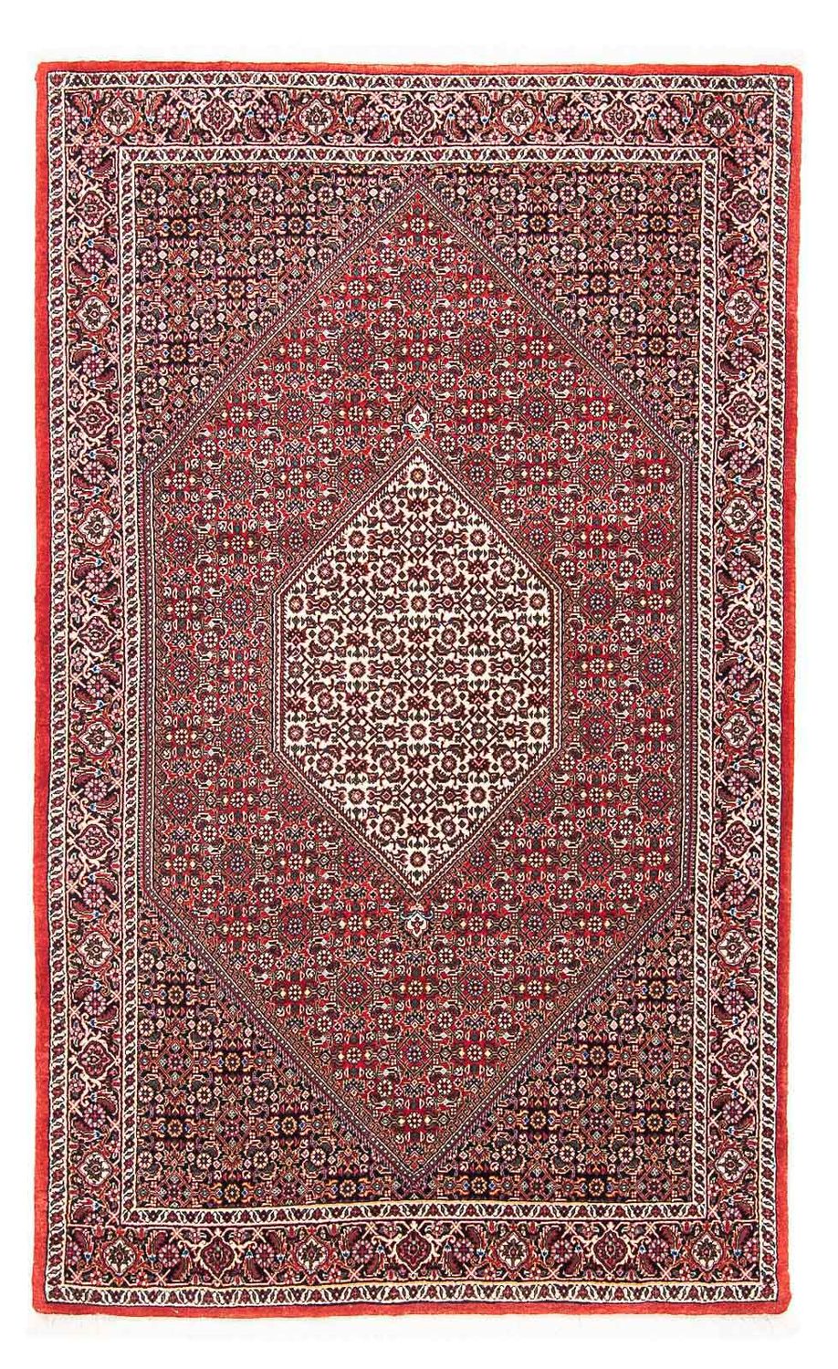 Alfombra persa - Bidjar - 185 x 112 cm - rojo