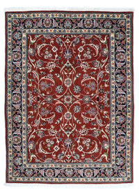 Alfombra persa - Ghom - 181 x 136 cm - rojo oscuro