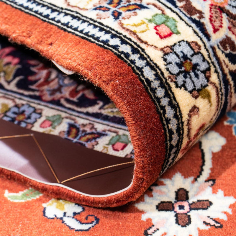 Alfombra persa - Ghom - 181 x 136 cm - rojo oscuro