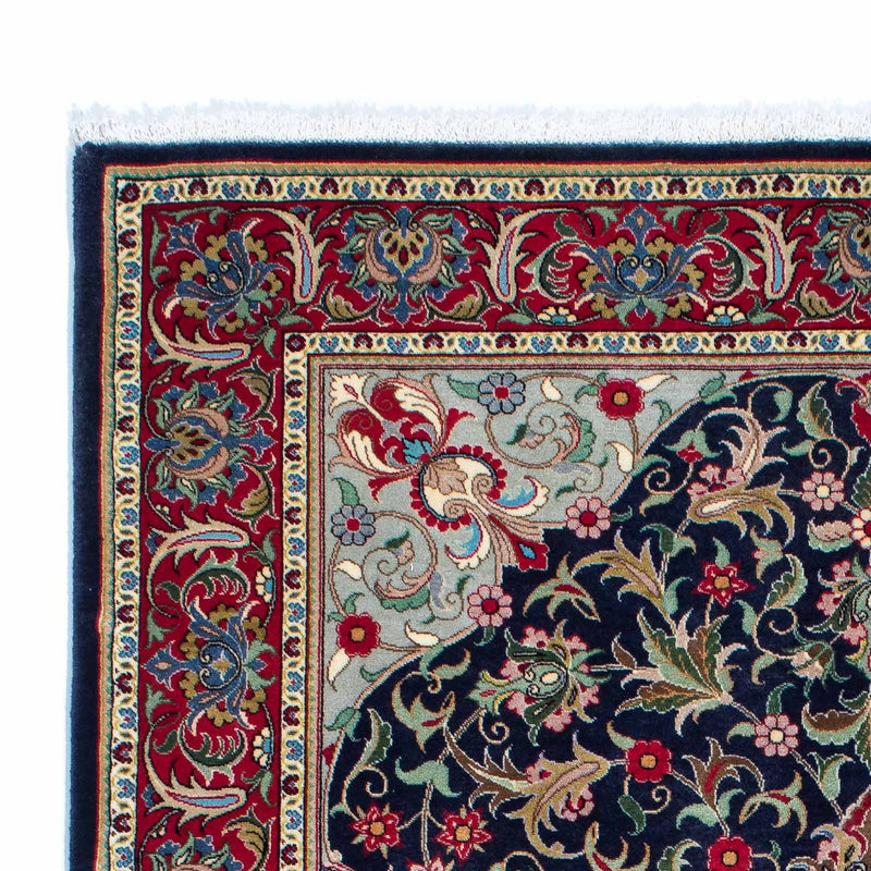 Alfombra persa - Ghom - 204 x 135 cm - azul oscuro