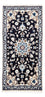 Alfombra persa - Nain - 134 x 69 cm - azul oscuro