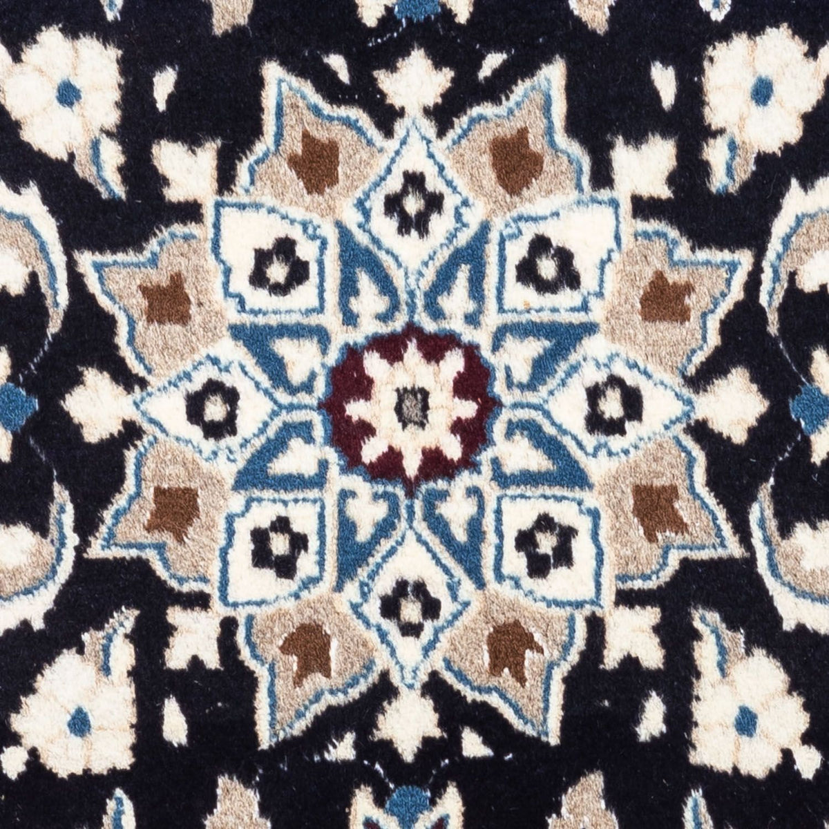 Alfombra persa - Nain - 134 x 69 cm - azul oscuro