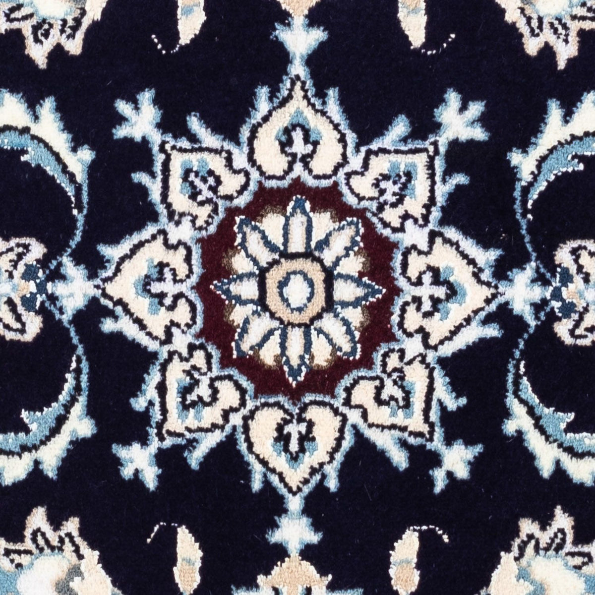Alfombra persa - Nain - 135 x 66 cm - azul oscuro
