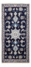Alfombra persa - Nain - 138 x 68 cm - azul oscuro