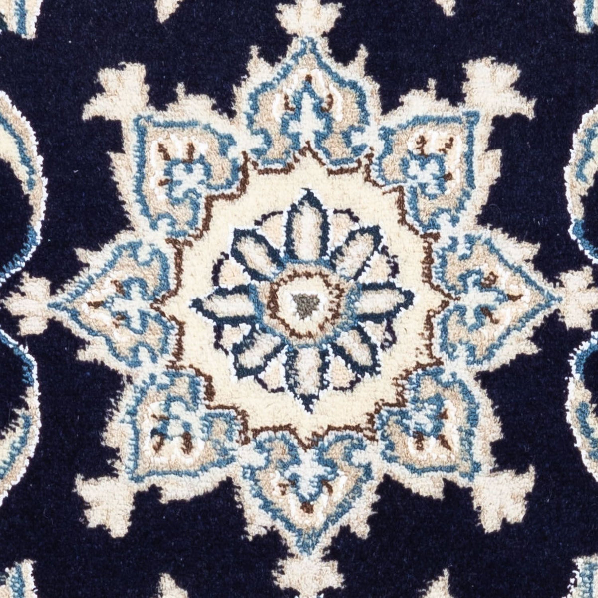 Alfombra persa - Nain - 138 x 68 cm - azul oscuro