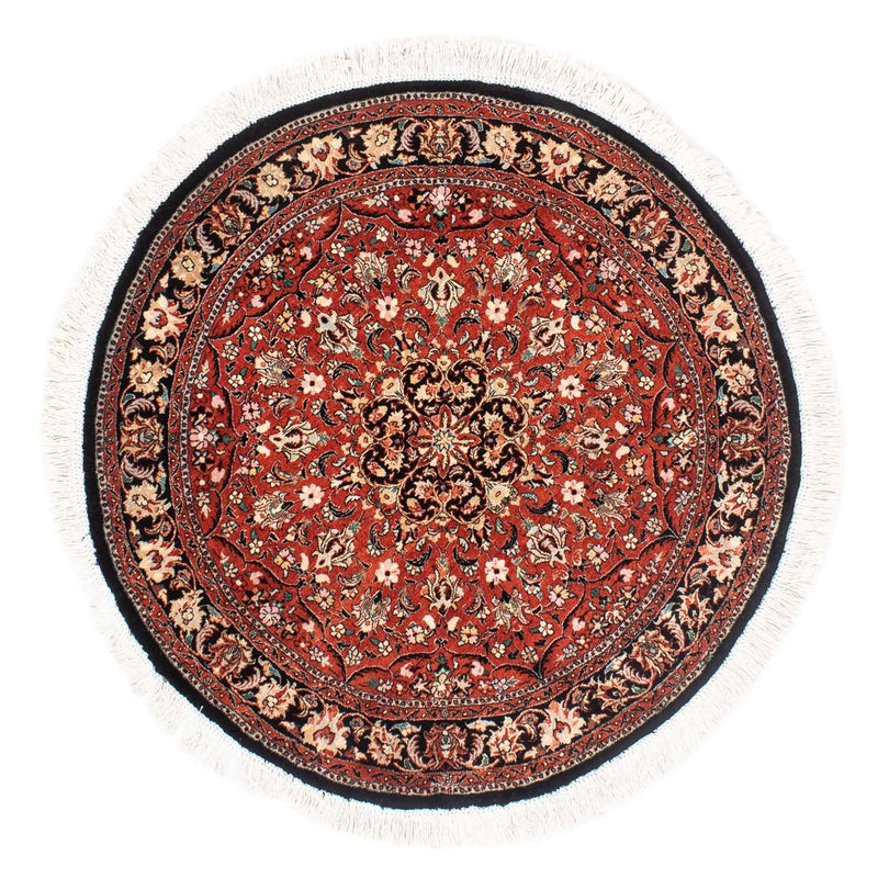 Alfombra persa - Bidjar redondo  - 127 x 127 cm - rojo oscuro