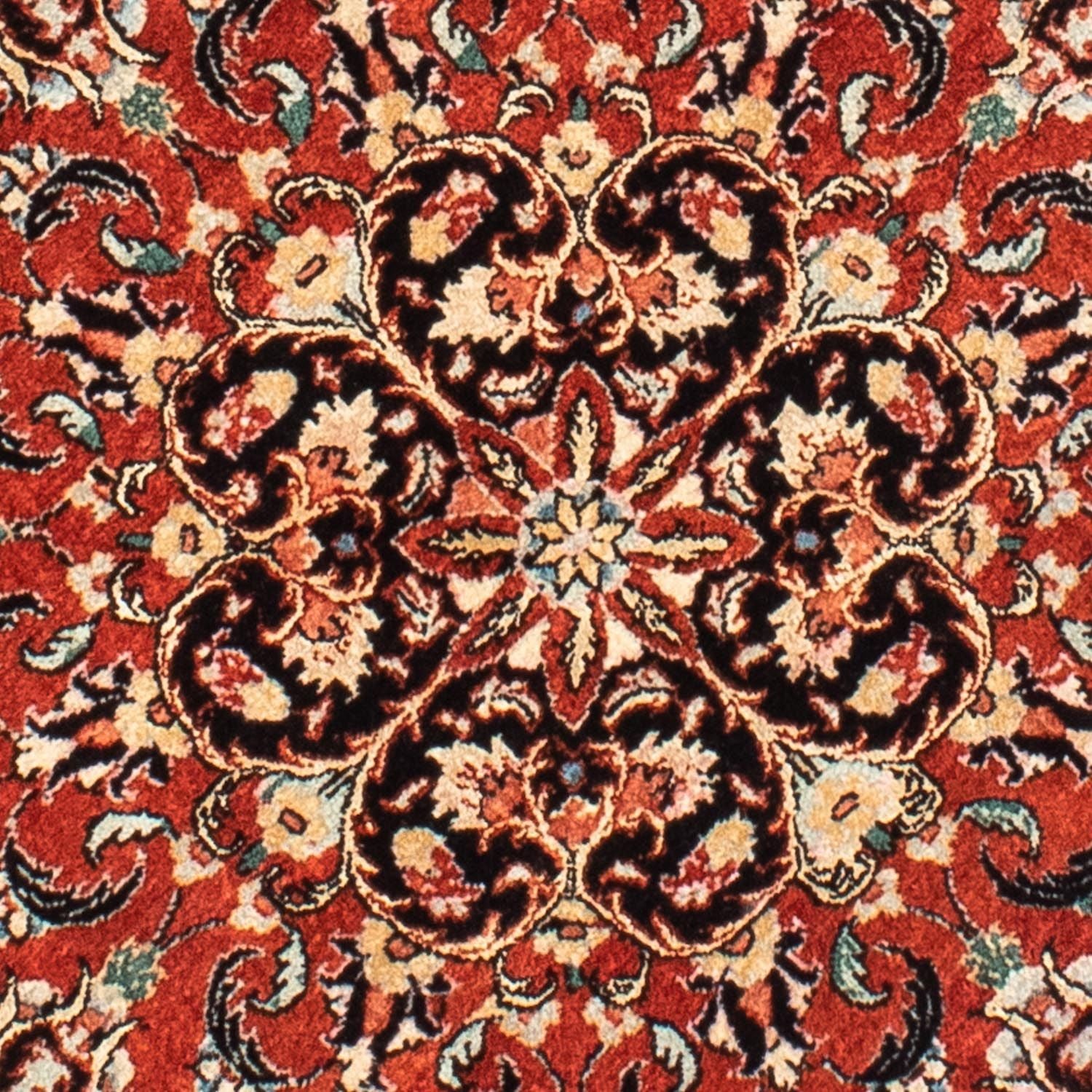 Alfombra persa - Bidjar redondo  - 127 x 127 cm - rojo oscuro