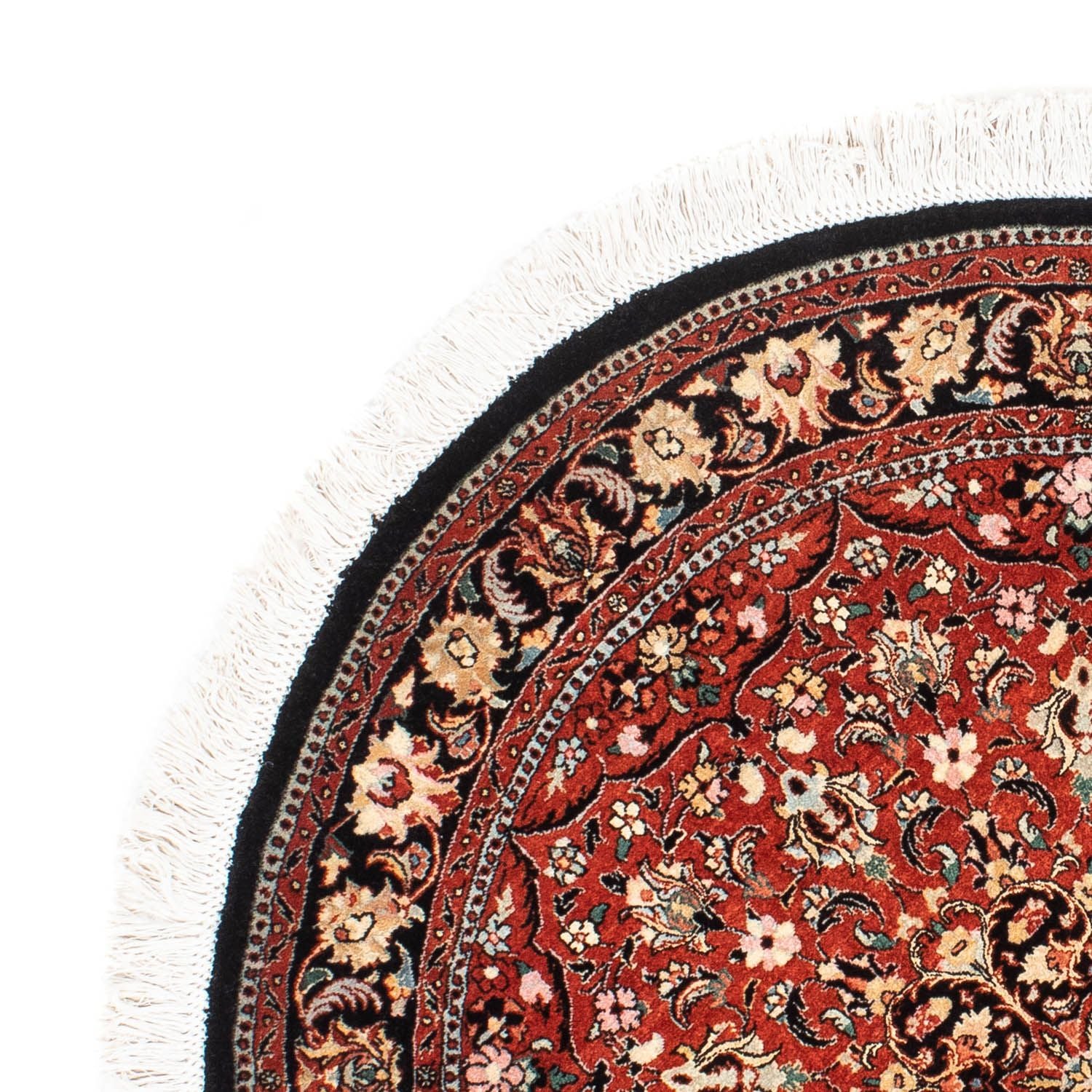 Alfombra persa - Bidjar redondo  - 127 x 127 cm - rojo oscuro