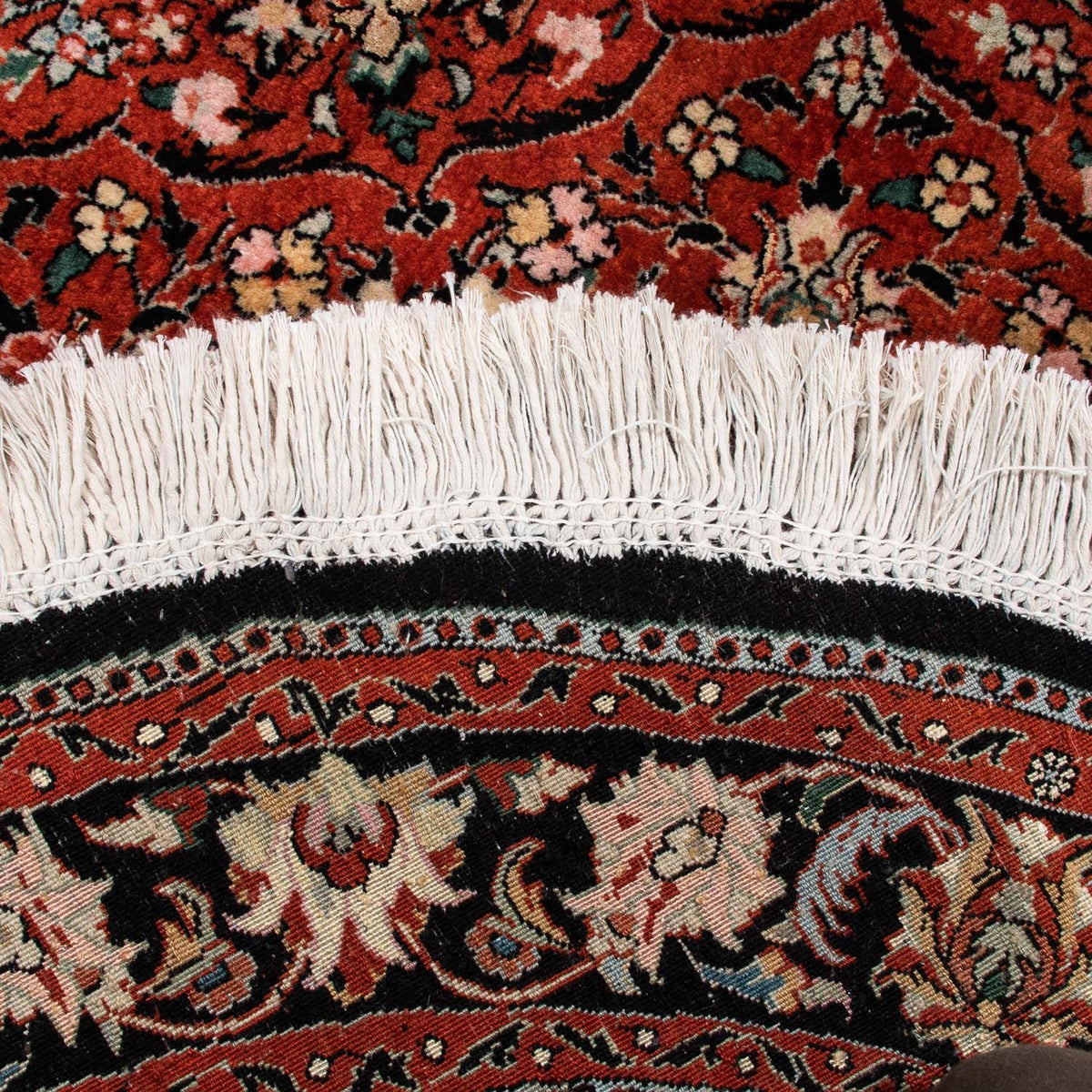 Alfombra persa - Bidjar redondo  - 127 x 127 cm - rojo oscuro