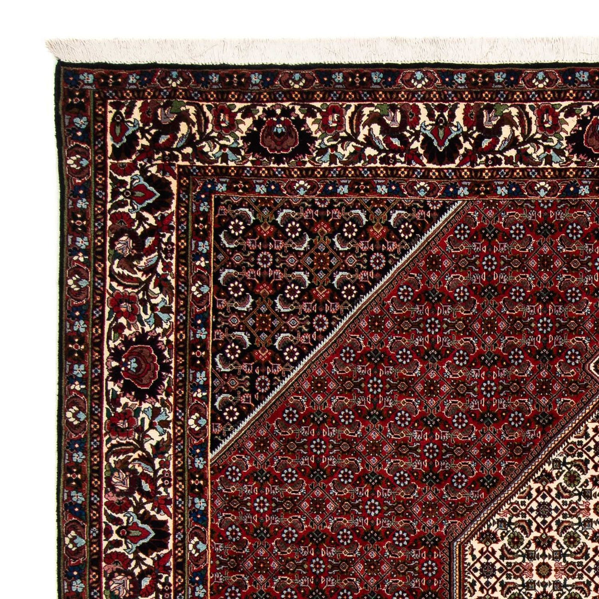 Alfombra persa - Bidjar cuadrado  - 203 x 196 cm - rojo oscuro