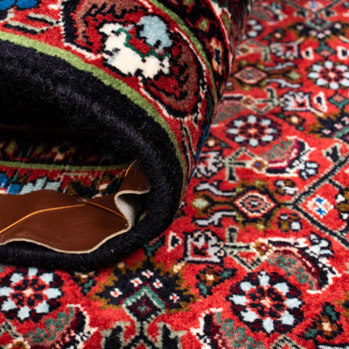 Alfombra persa - Bidjar cuadrado  - 203 x 196 cm - rojo oscuro