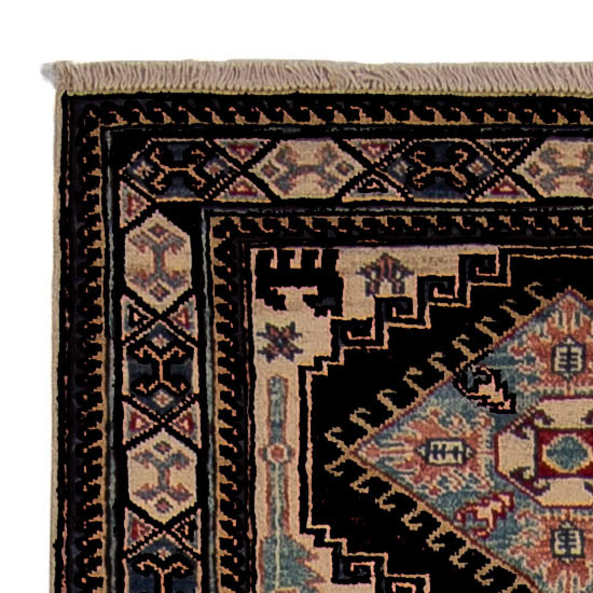 Alfombra de pasillo Alfombra Ziegler - Kazak - 305 x 76 cm - azul oscuro