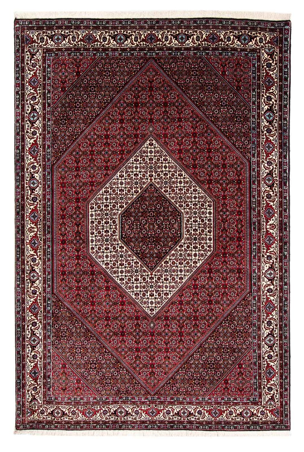 Alfombra persa - Bidjar - 257 x 173 cm - rojo oscuro