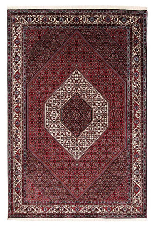 Alfombra persa - Bidjar - 257 x 173 cm - rojo oscuro