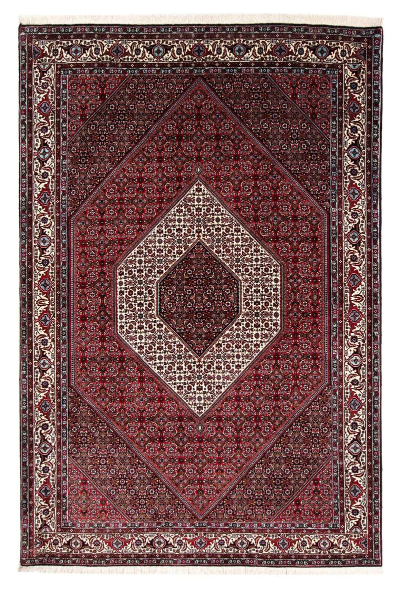 Alfombra persa - Bidjar - 257 x 173 cm - rojo oscuro