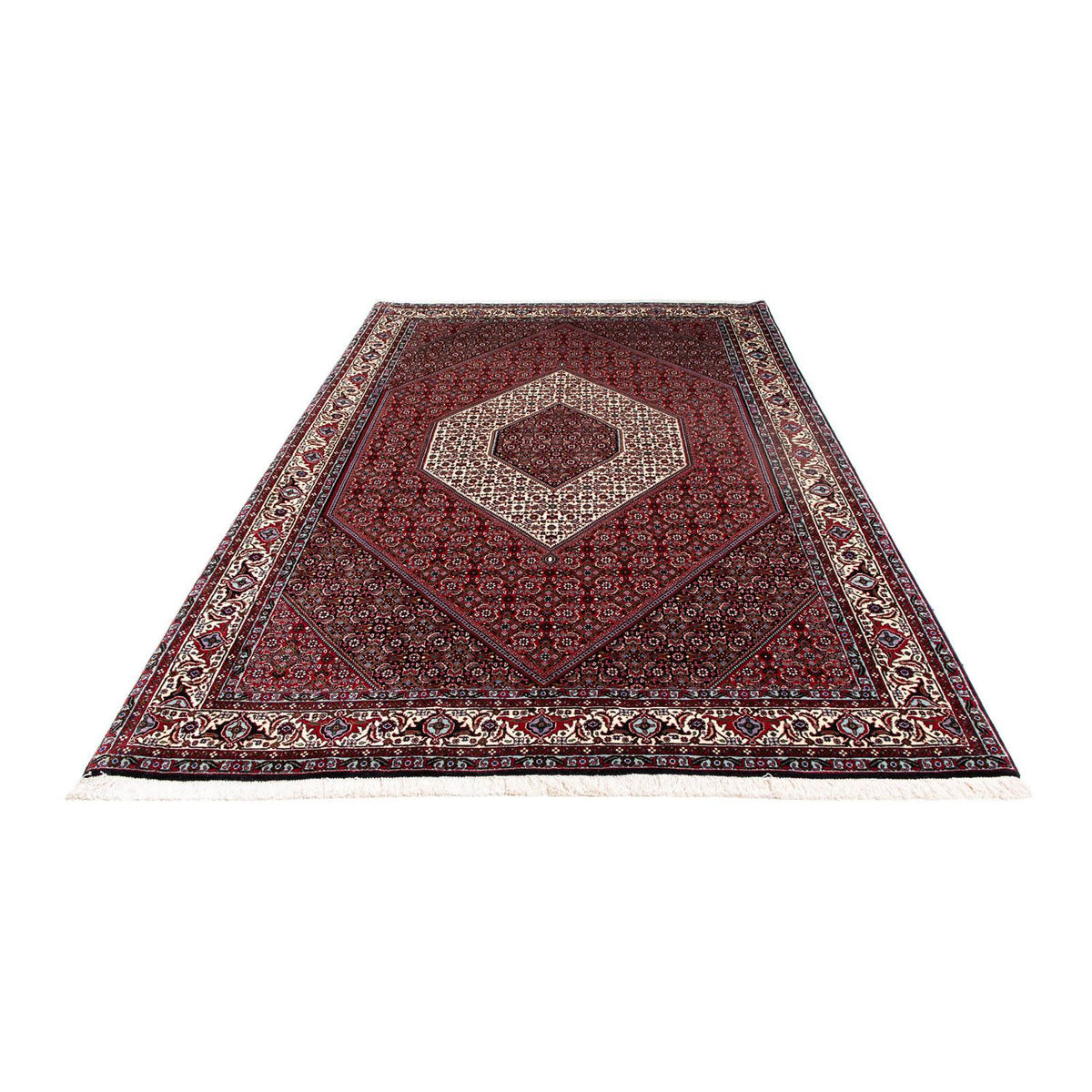Alfombra persa - Bidjar - 257 x 173 cm - rojo oscuro