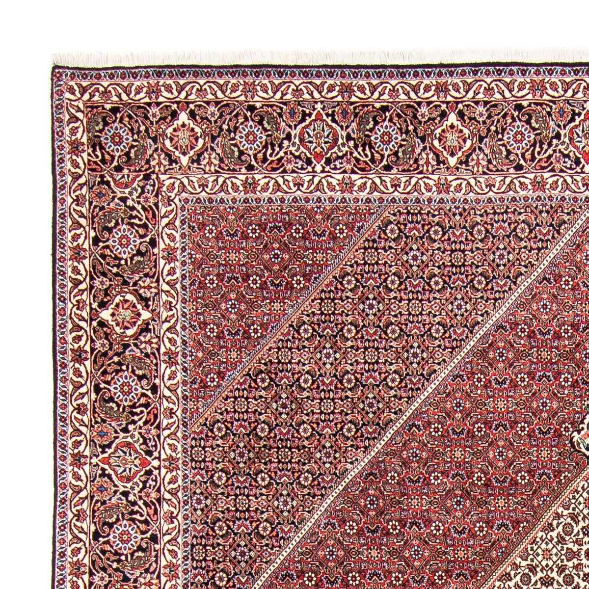 Alfombra persa - Bidjar - 352 x 252 cm - rojo oscuro