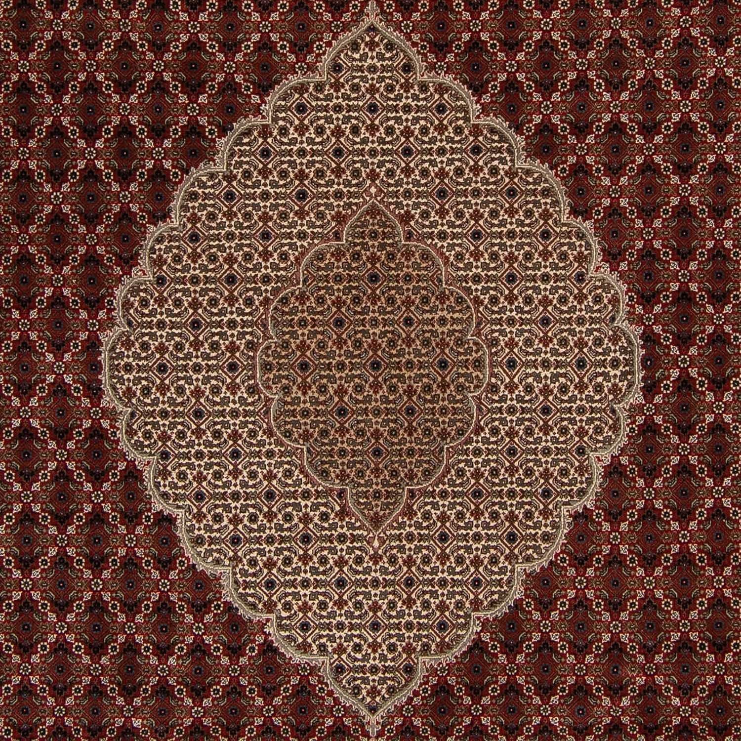 Alfombra persa - Tabriz - 304 x 241 cm - rojo oscuro