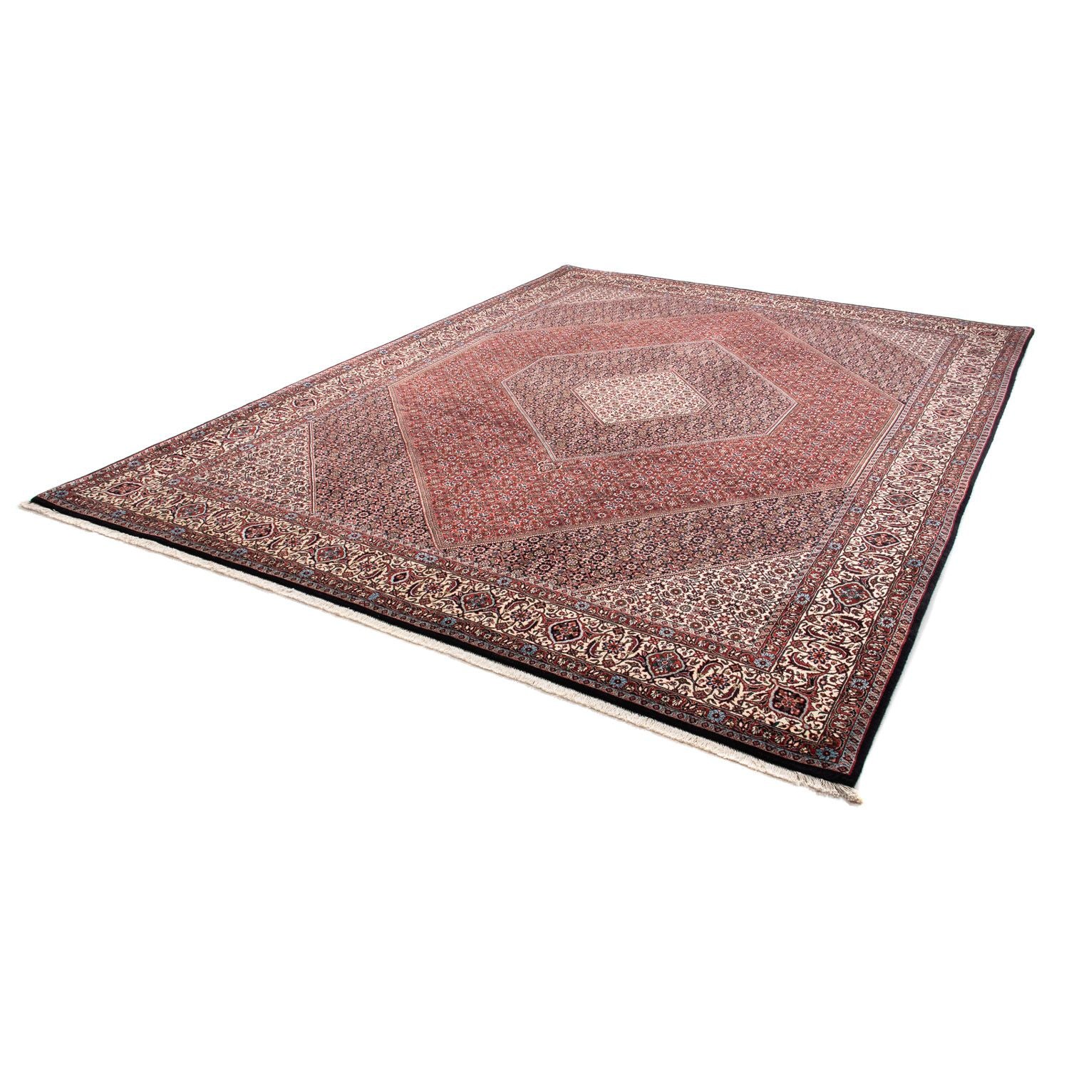 Alfombra persa - Bidjar - 350 x 251 cm - rojo oscuro