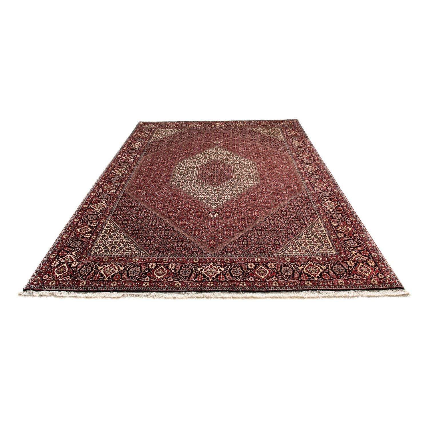 Alfombra persa - Bidjar - 298 x 200 cm - rojo oscuro