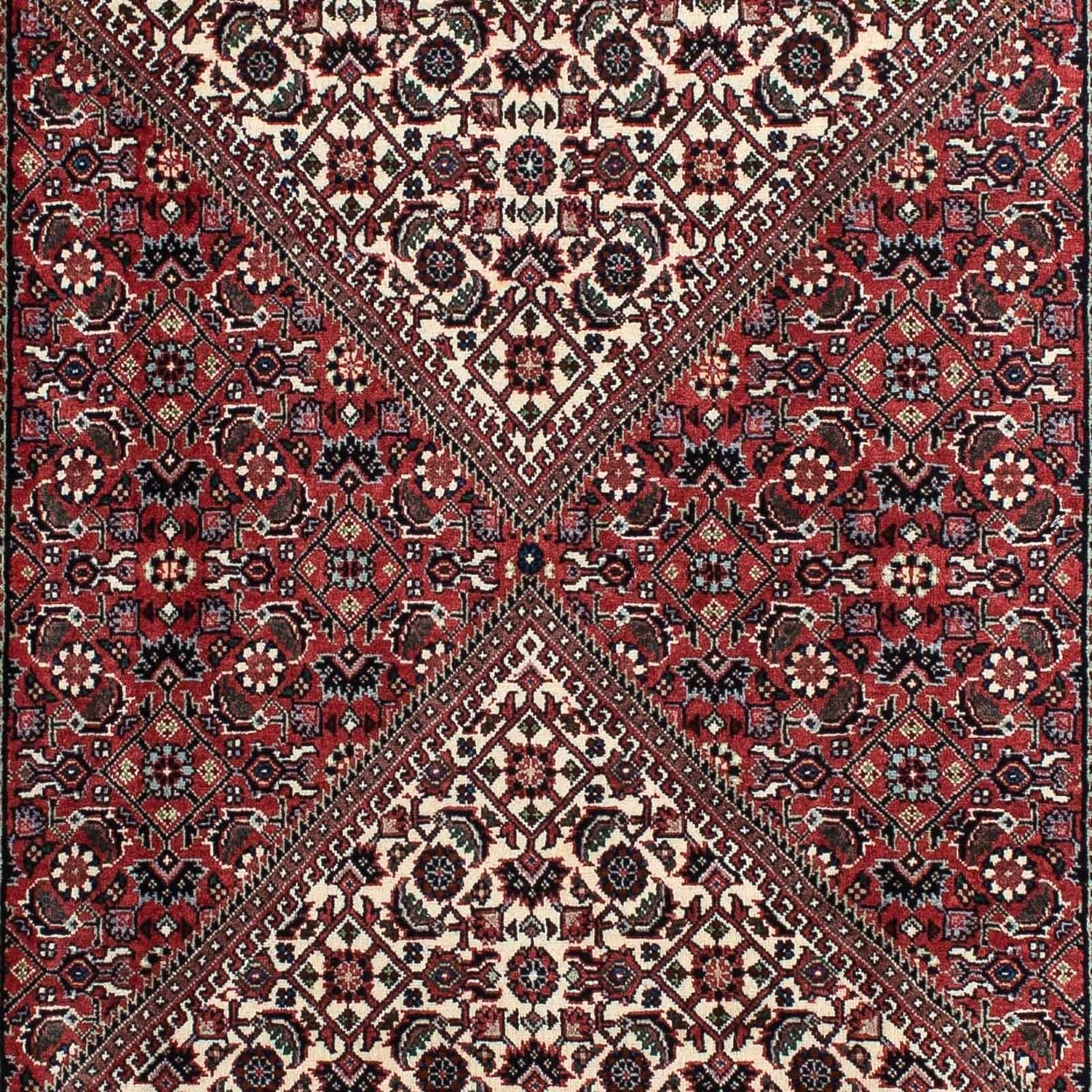 Alfombra de pasillo Alfombra persa - Bidjar - 210 x 87 cm - rojo
