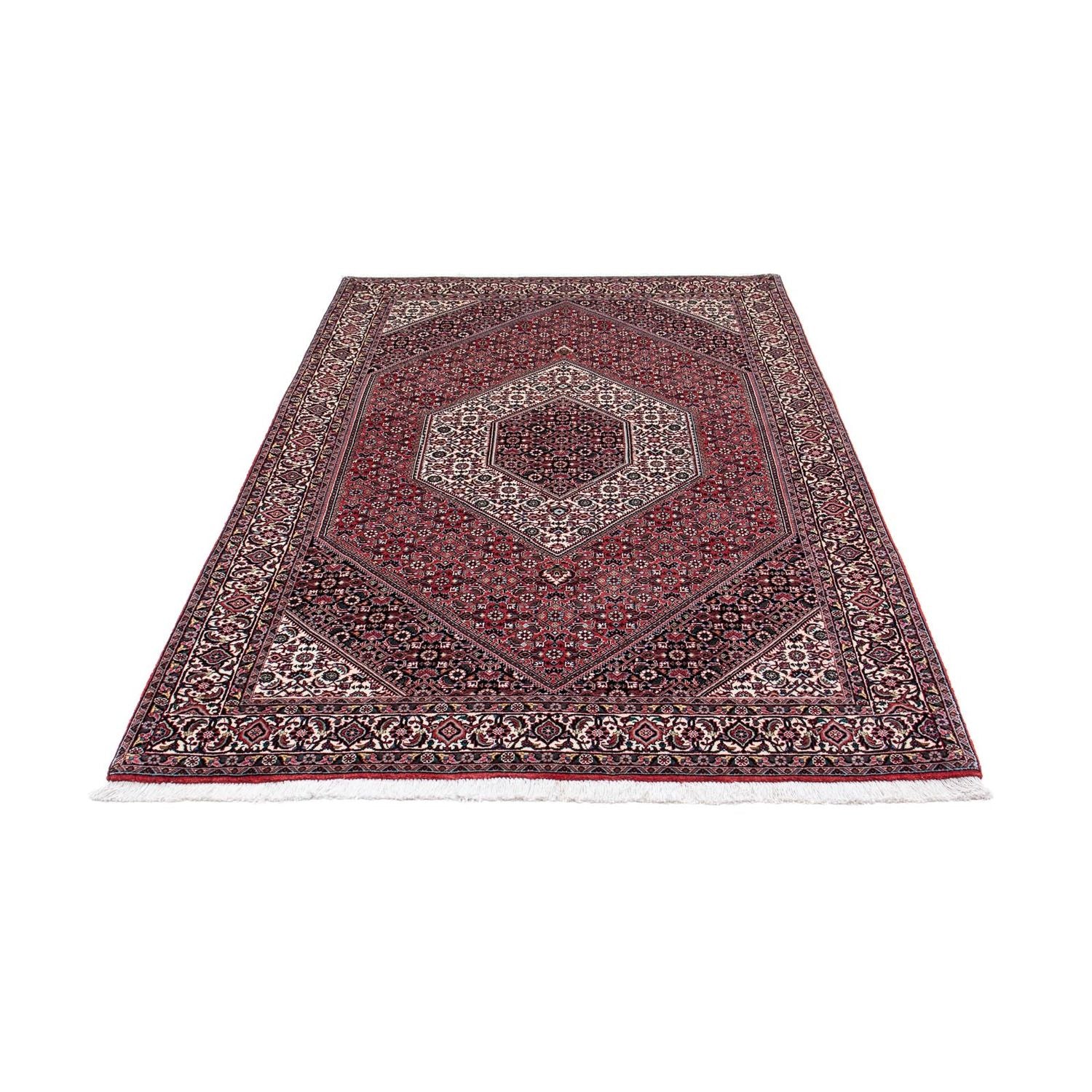 Alfombra persa - Bidjar - 210 x 135 cm - rojo claro
