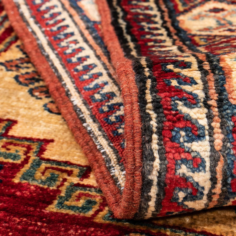 Alfombra de pasillo Alfombra Ziegler - Kazak - 300 x 76 cm - rojo oscuro