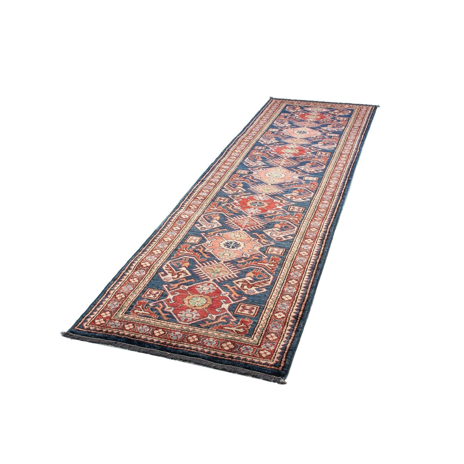 Alfombra de pasillo Alfombra Ziegler - Kazak - 298 x 78 cm - azul
