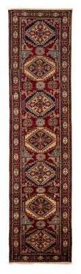Alfombra de pasillo Alfombra Ziegler - Kazak - 302 x 77 cm - rojo oscuro