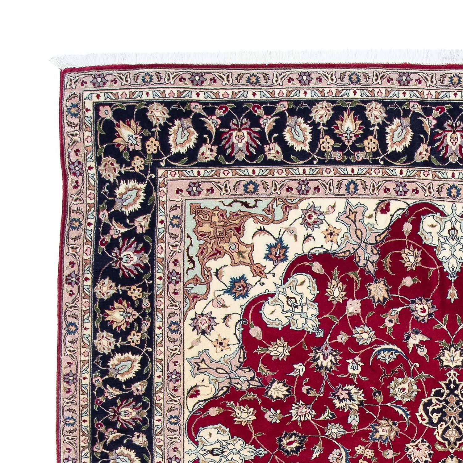 Alfombra Persa - Tabriz - Real - 290 x 203 cm - rojo oscuro