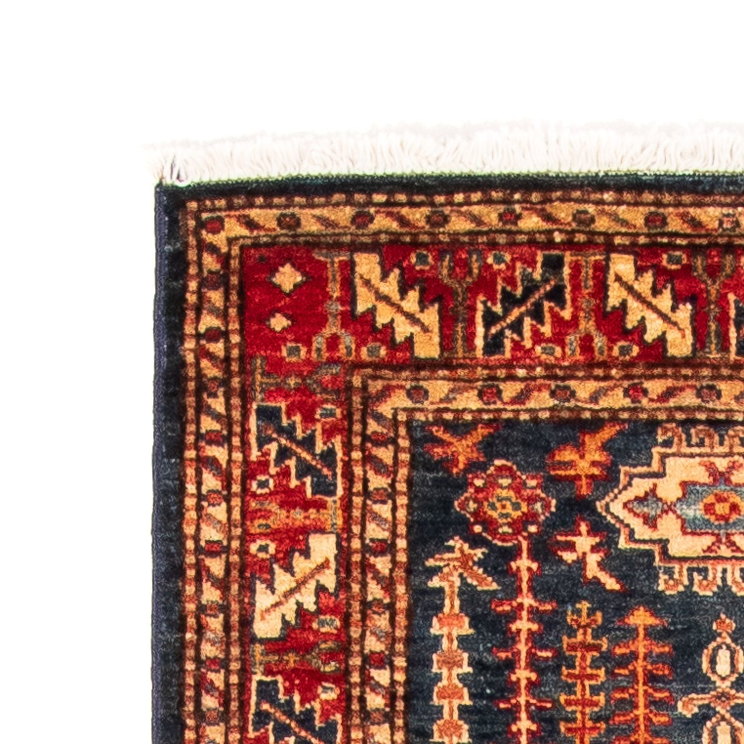Alfombra de pasillo Alfombra Ziegler - Kazak - 258 x 74 cm - azul oscuro