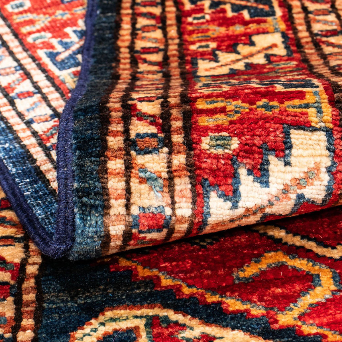 Alfombra de pasillo Alfombra Ziegler - Kazak - 258 x 74 cm - azul oscuro
