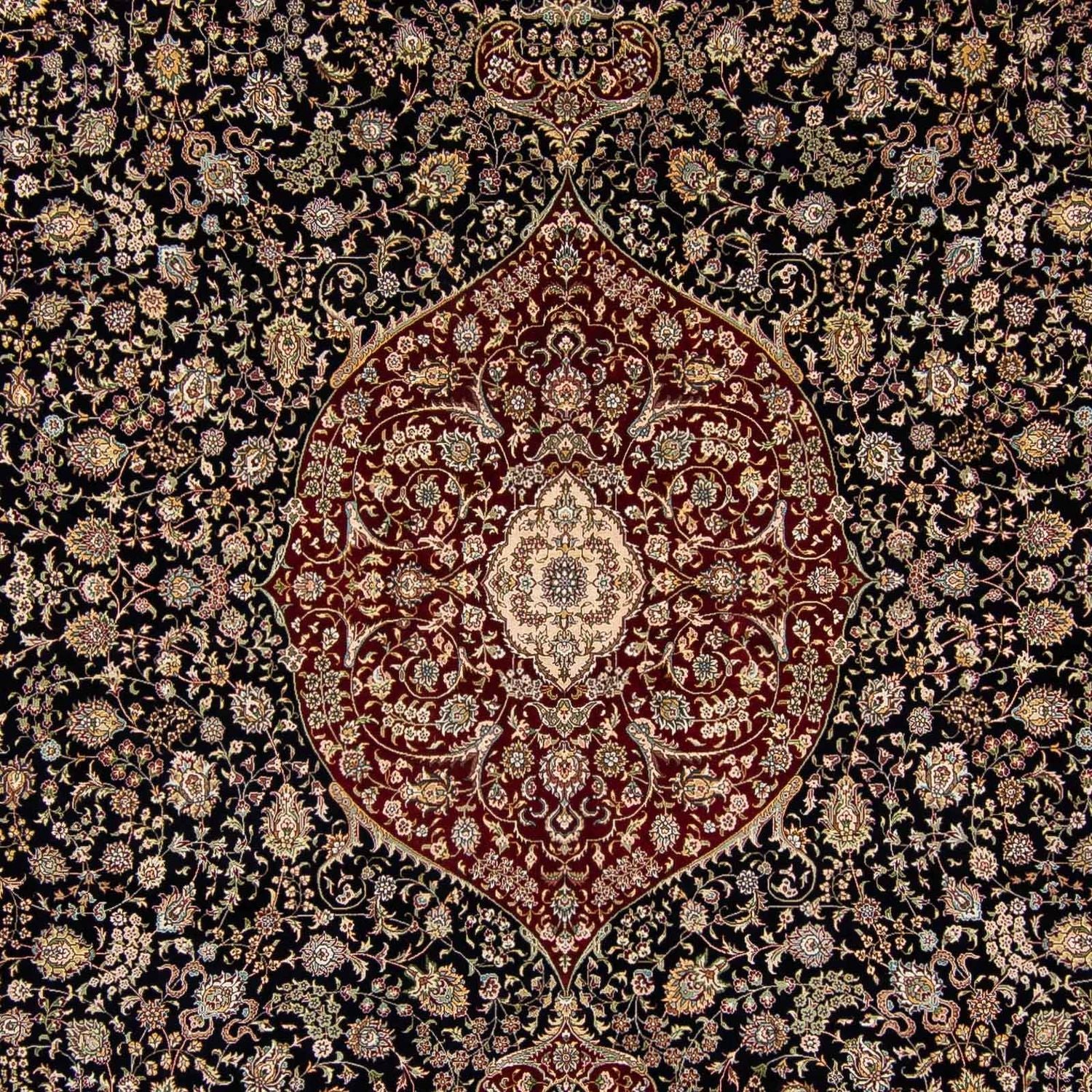 Alfombra oriental - Hereke - 370 x 276 cm - rojo oscuro