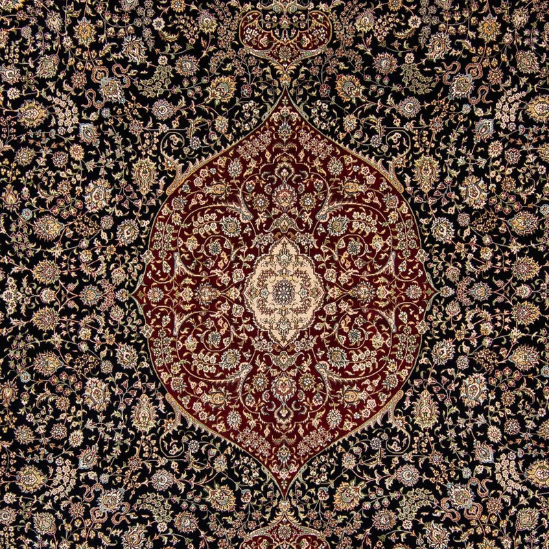 Alfombra oriental - Hereke - 370 x 276 cm - rojo oscuro