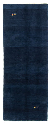 Alfombra de pasillo Alfombra Gabbeh - Persa - 293 x 111 cm - azul oscuro