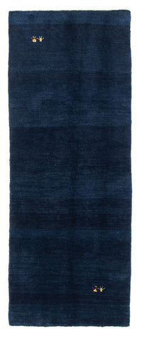 Alfombra de pasillo Alfombra Gabbeh - Persa - 293 x 111 cm - azul oscuro