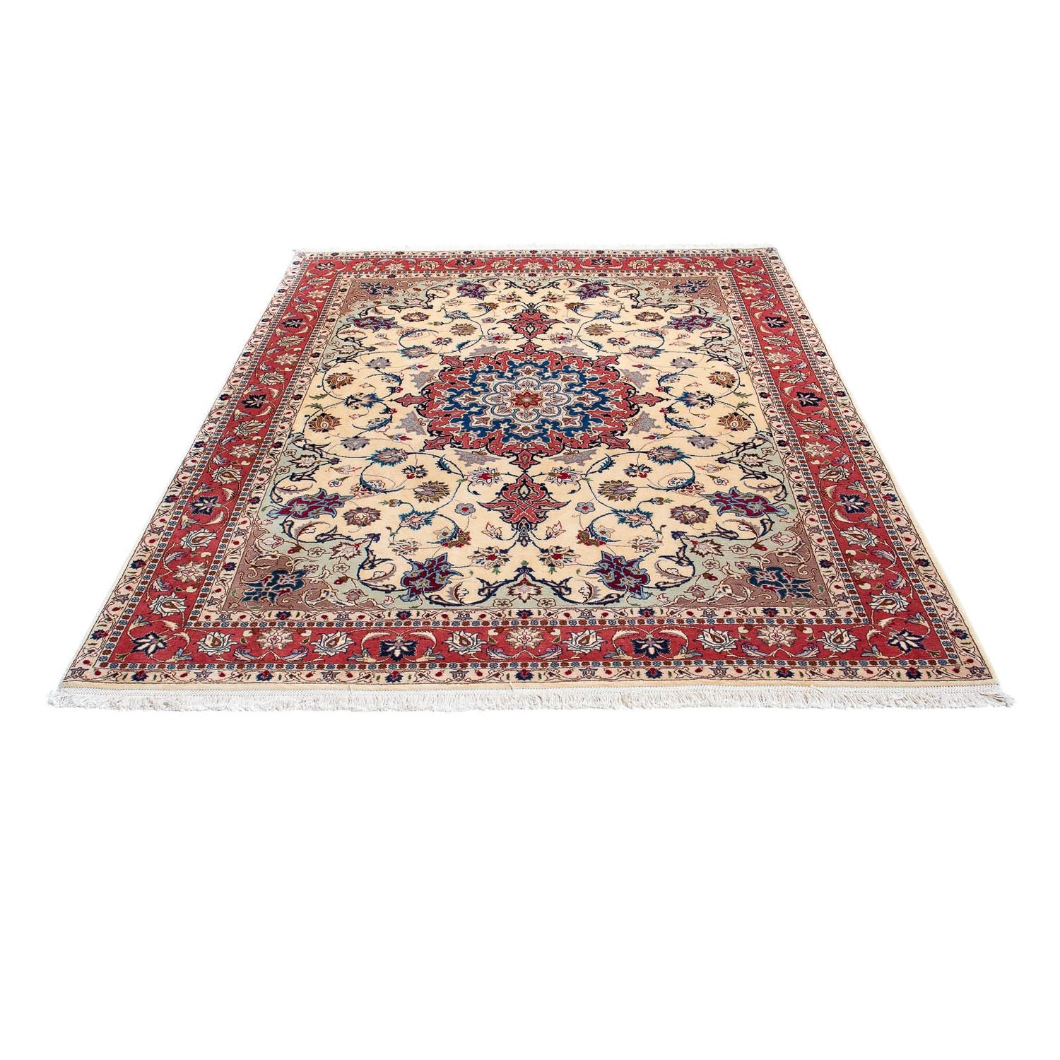 Alfombra Persa - Tabriz - Real - 198 x 152 cm - beige