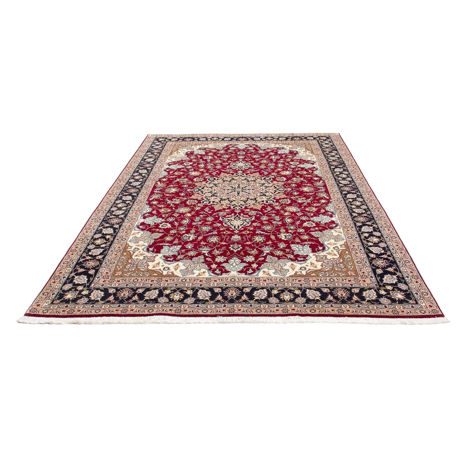 Alfombra Persa - Tabriz - Real - 293 x 202 cm - rojo oscuro