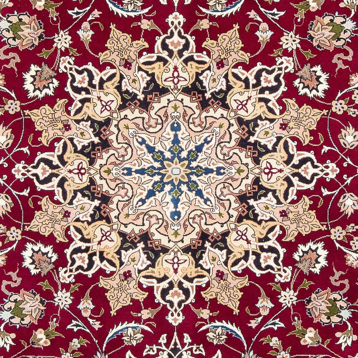 Alfombra Persa - Tabriz - Real - 301 x 201 cm - rojo oscuro