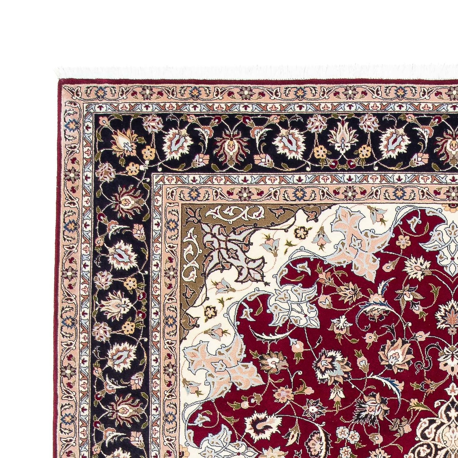 Alfombra Persa - Tabriz - Real - 301 x 201 cm - rojo oscuro