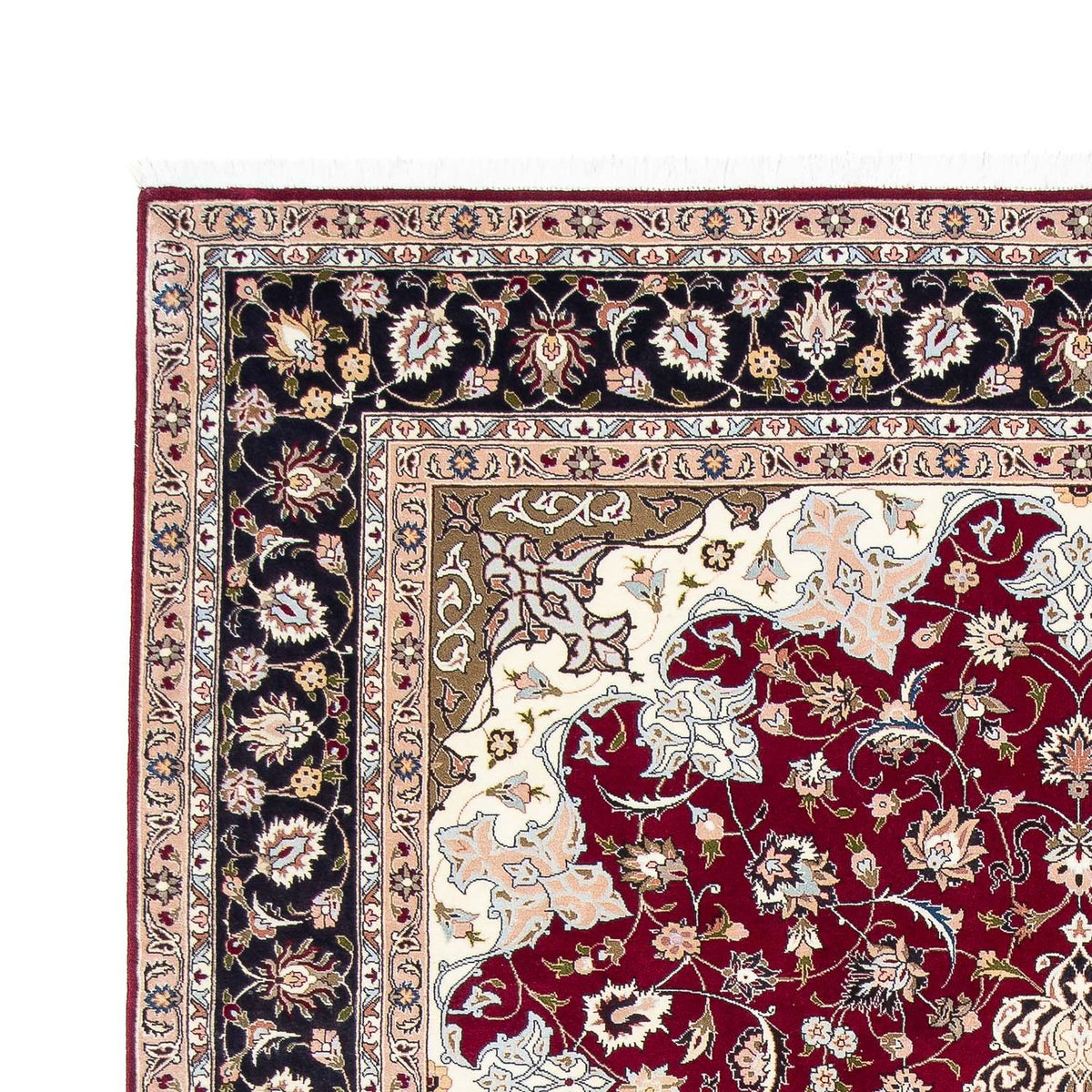 Alfombra Persa - Tabriz - Real - 301 x 201 cm - rojo oscuro