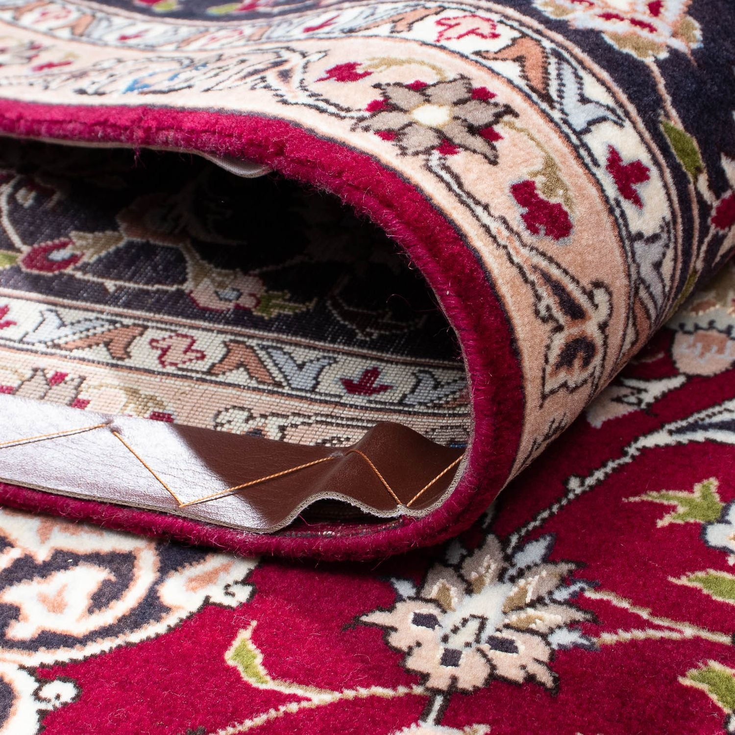 Alfombra Persa - Tabriz - Real - 301 x 201 cm - rojo oscuro