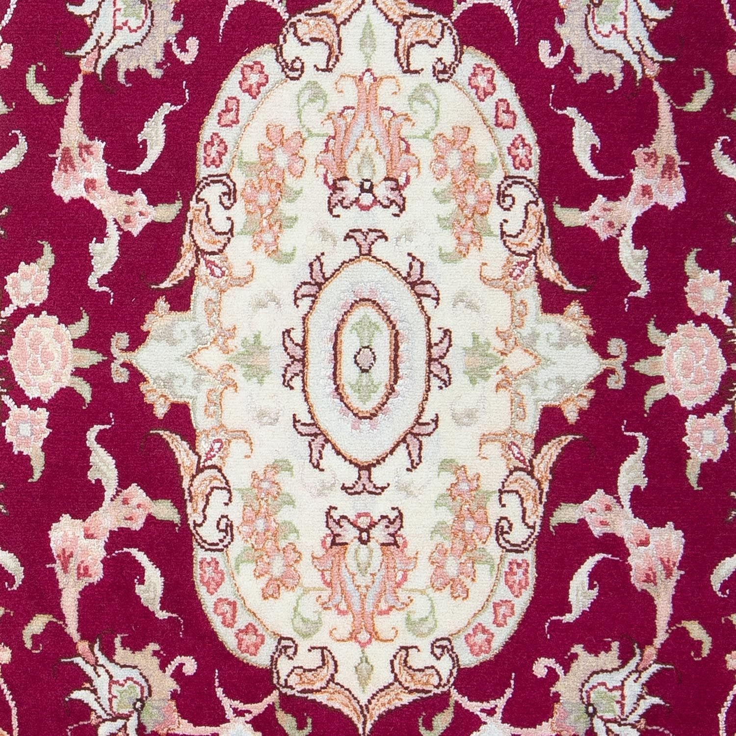 Alfombra Persa - Tabriz - Real - 96 x 59 cm - rojo oscuro
