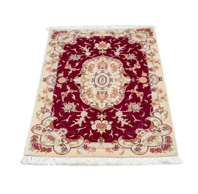 Alfombra Persa - Tabriz - Real - 96 x 59 cm - rojo oscuro