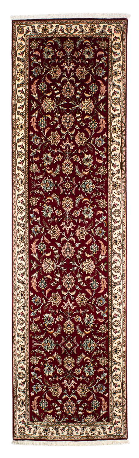 Alfombra de pasillo Alfombra Persa - Tabriz - Real - 295 x 77 cm - rojo oscuro